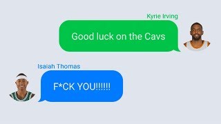 Kyrie Irving Texting Isaiah Thomas after Trade to Celtics