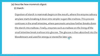 2025 Biology Tuitions Revision On Digestion