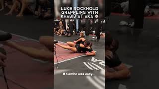 Luke Rockhold grappling with Khabib at AKA Gym 🥋