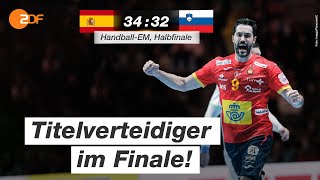 Halbfinale: Spanien - Slowenien 34:32 - Highlights | Handball-EM 2020 - ZDF