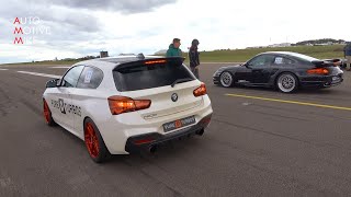 750HP BMW M140i Pure Turbos vs 850HP Porsche 997 Turbo LCE