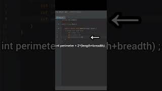 Computing and Printing the Perimeter of a Rectangle | JAVA SHORTS | CODING SHORTS