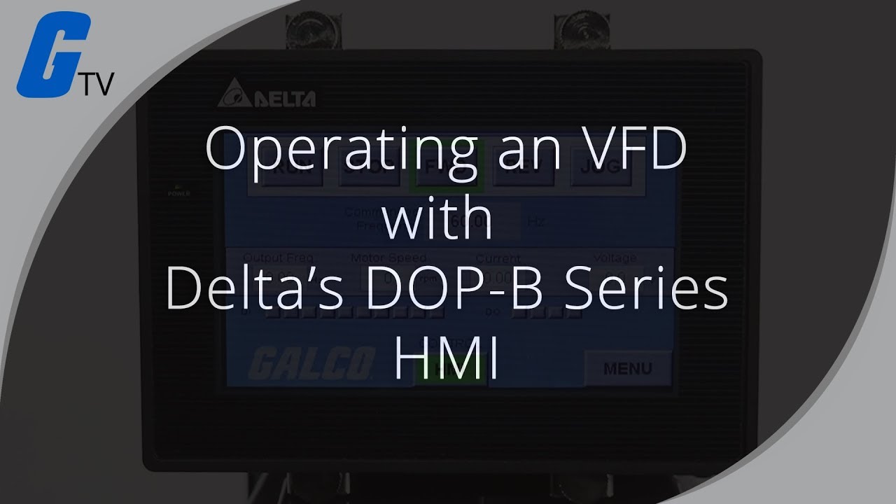 Basic Functions Of Delta's DOP-B Series HMI Operating An VFD - YouTube