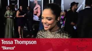 Tessa Thompson interviewed at the Los Angeles Movie Premiere of Creed #CREEDPremiere