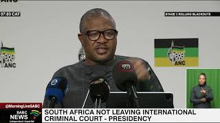 ANC Secretary General Fikile Mbalula on South Africa leaving International Criminal Court