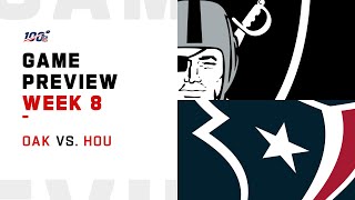 Oakland Raiders vs Houston Texans Week 8 NFL Game Preview