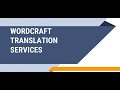 Wordcraft translation services