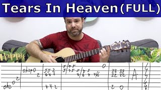 Fingerstyle Tutorial: Tears in Heaven (Full Instrumental) | Guitar Lesson