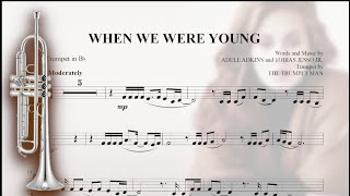 When We Were Young - Bb Trumpet Sheet Music