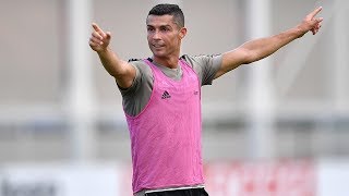 Cristiano Ronaldo First Training in Juventus - ft. Dybala, Higuain, Douglas Costa ⚫ (HD)