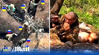 Ukraine soldiers storm Russian trenches and force them to surrender near Bakhmut