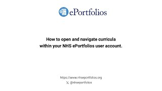 How to open and navigate curricula