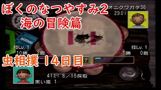 虫相撲 14日目【ぼくのなつやすみ2 海の冒険篇】