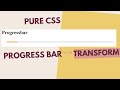 Simple Progress bar using HTML & CSS | Tutorial