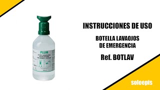 instrucciones uso botella lavaojos de emergencia