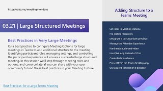 Large Structured Teams Meetings