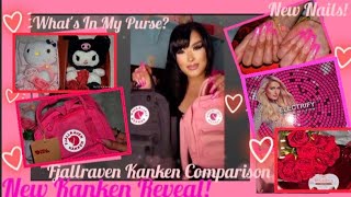 ⚘️💕What's In My Kanken?/ Fjallraven Mini vs. Sling/ NEW Kanken Reveal/ Vday Gifts/ NEW Nails💋