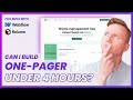 Building a Saas One-Pager in Under 4 Hours with Webflow & Relume
