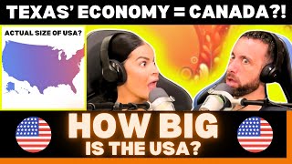 SOME OF THESE STATS ARE INSANE! Canadian's React to How Big Is USA Actually? For The First Time