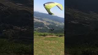 [ついに!!墜落?：リバース立上げ～テイクオフ ] パラグライダー大会 高知県土佐市\