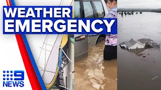 Flooding and tornados across NSW spark weather emergency | 9 News Australia