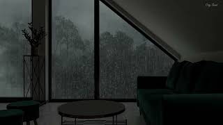 Rain Sounds for Sleeping - Deep Into Sleep with Heavy Rain & Enegetic Thunderstorm