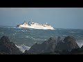 interislander ferry in rough cook straight crossing