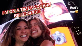 I'M ON A TIMES SQUARE BILLBOARD!!! Vlogmas Day 20!