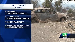 4 killed in wildfires burning in Northern California counties