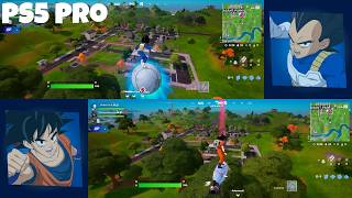 Fortnite 2-Player Local Split-Screen Co-Op PS5 Pro 4k Gameplay - Goku \u0026 Vegeta