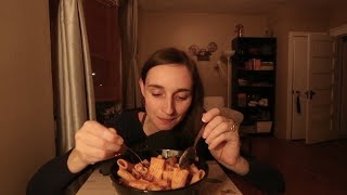 EATING Home Cooked PASTA! Gentle Eating Sounds + ASMR Whispering