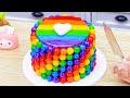 Miniature Rainbow Chocolate Cake Decorating 🌈 Rainbow Fondant Cake Recipes Ideas By Baking Yummy