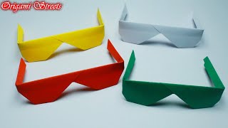 Как сделать оригами очки из бумаги. Оригами очки