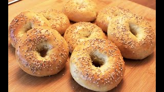 homemade chewy, crusty bread/no knead/suitable for beginners/bagels