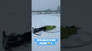 Snow Angels In New Orleans 😂❄️