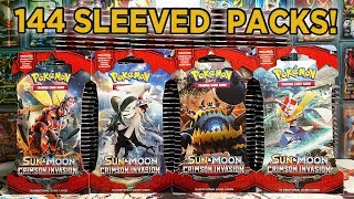 OPENING 144 SLEEVED CRIMSON INVASION POKEMON BOOSTER PACKS!! *$500+ worth*