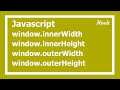 92. javascript window inner and outer width and height in Hindi