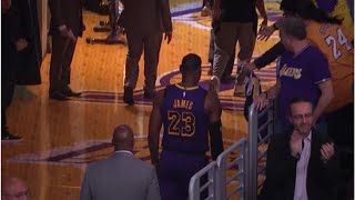LeBron James lacks CLASS slam NBA fans after Lakers star leaves game early in Bucks loss