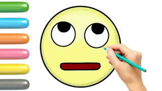 تعليم الرسم/ رسم ايموجي خطوة بخطوة / how to Draw emoji