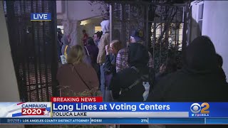 Voters Remain In Line Hours After Polls Close In Los Angeles County