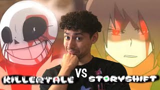 TEAM STORYSHIFT! | Killer!Sans vs StoryShift!Chara [Animation] REACTION!