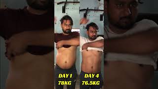 🔥LOST 2KG JUST 4 DAY | DAY 4, W 76.5KG | MY 30 DAY FAT TO FIT JOURNEY | NO SUPPLIMENTS | #Shorts