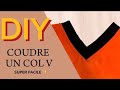 🧡TUTO-Coudre le col V en 10 minutes||La technique de couture du col V SUPER FACILE #youtube#easy#yt