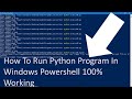 how to run python program in windows powershell.