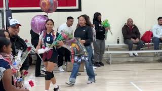 Barstow Jr High School Volleyball Junior Night Walk Out