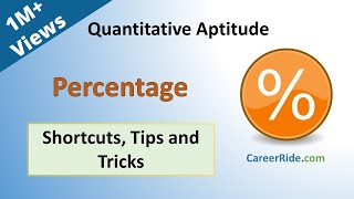 Percentage -  Shortcuts & Tricks for Placement Tests, Job Interviews & Exams