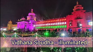 Vidhana Soudha illuminated in Tricolour |