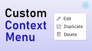 Custom Context Menu In ReactJS | Hindi
