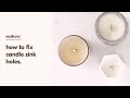 how to fix candle sink holes 🕳