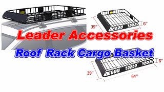 Roof Rack Cargo Basket | Leader Accessories | Car Top Luggage Holder Carrier Basket Fit for SUV Truc